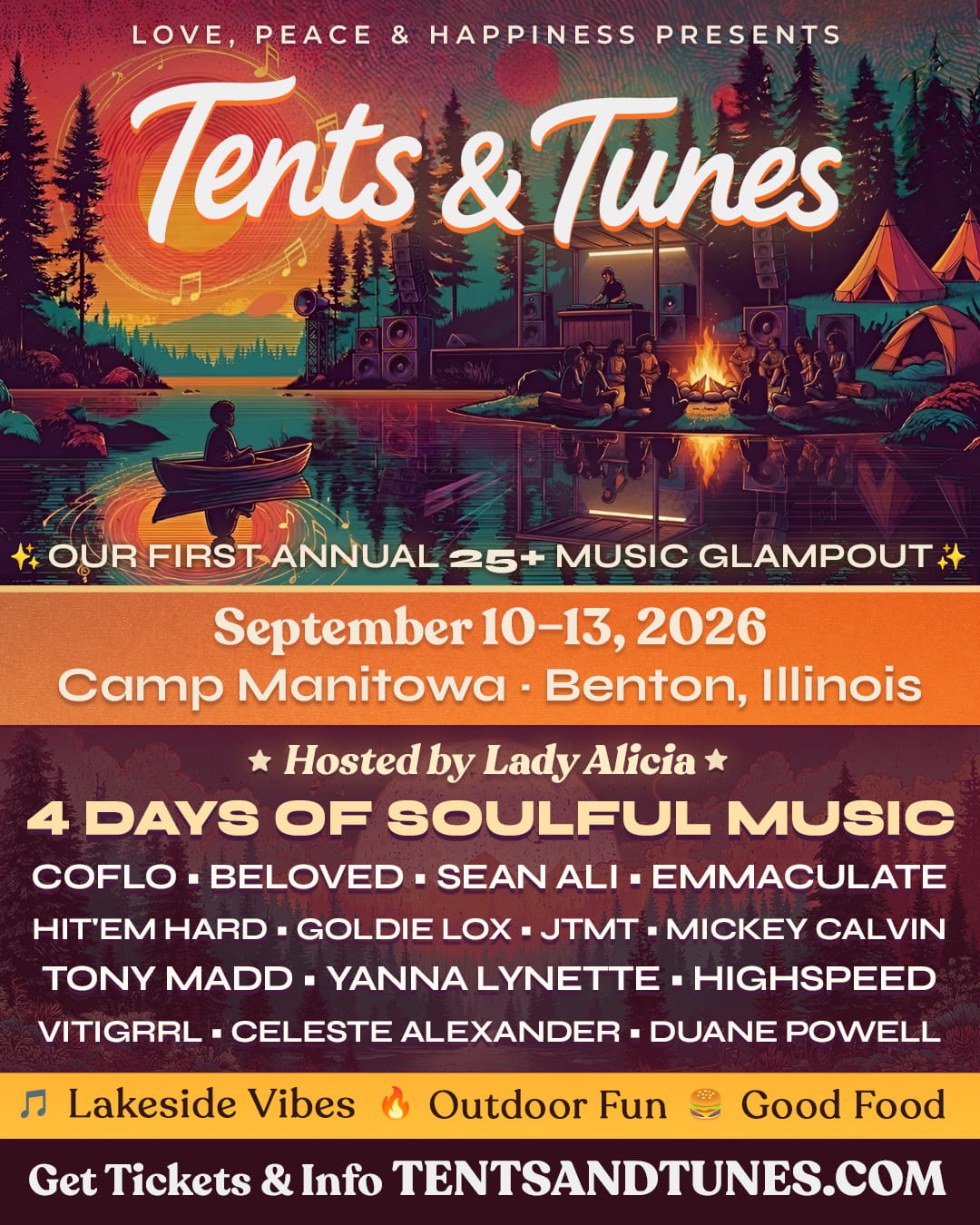 Tents & Tunes Flyer — Front
